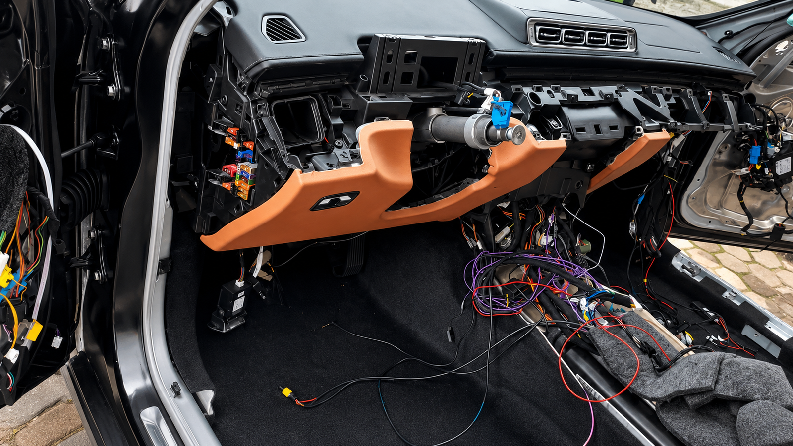 Automotive control board and high-voltage component work